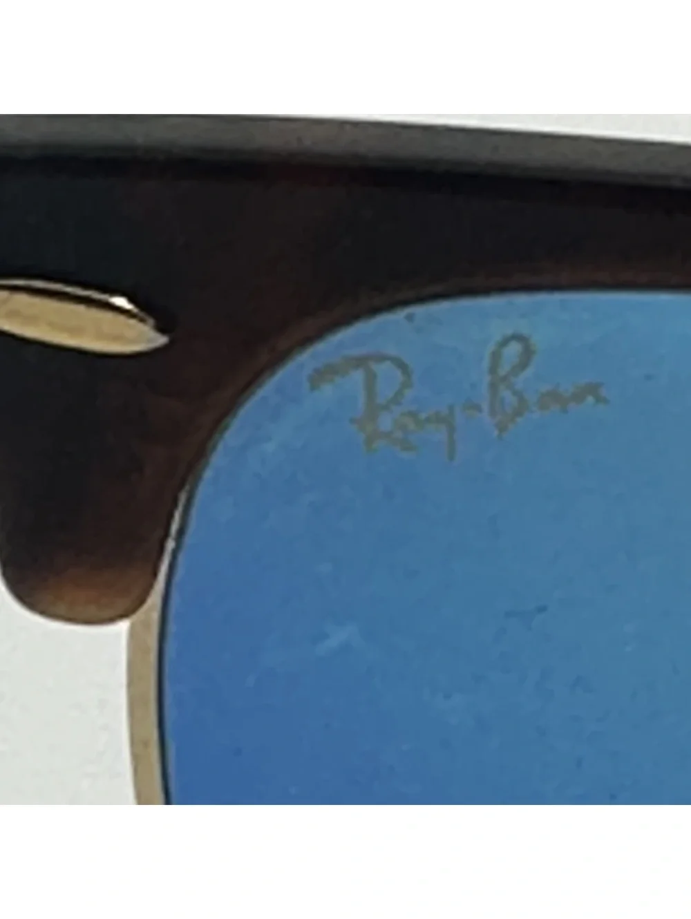 Ray-Ban RB 3016 Clubmaster Classic Sunglasses with Blue Mirrored Lenses